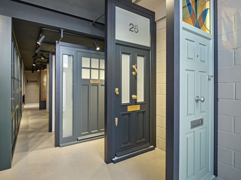 The Sashed showroom showing doors
