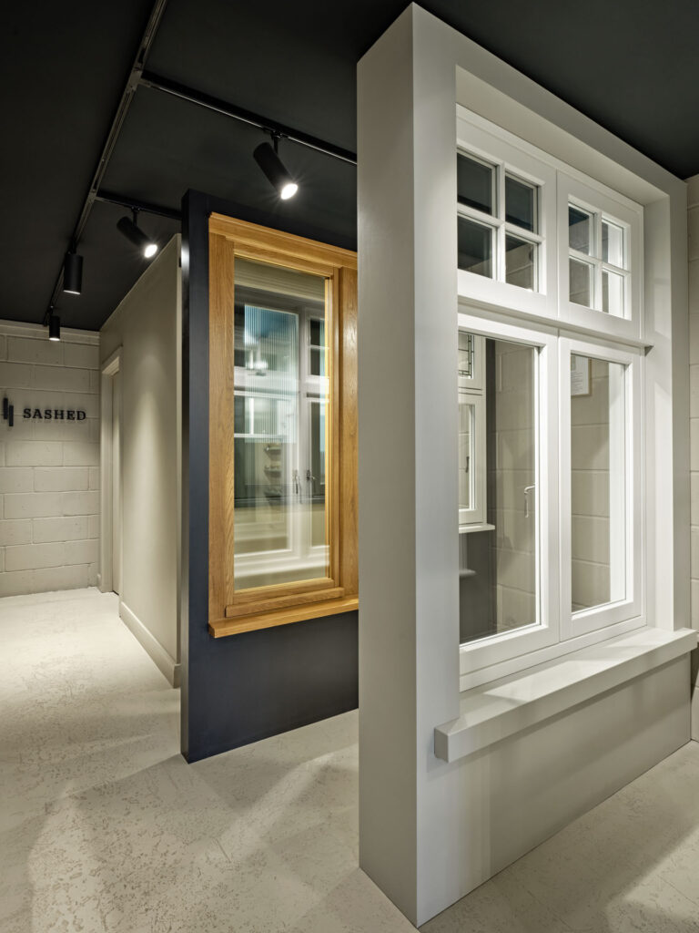 The size showroom showing casements