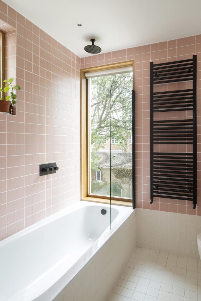 An oak framed casement window