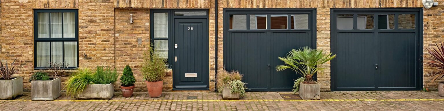 A mews house of timber windows and door