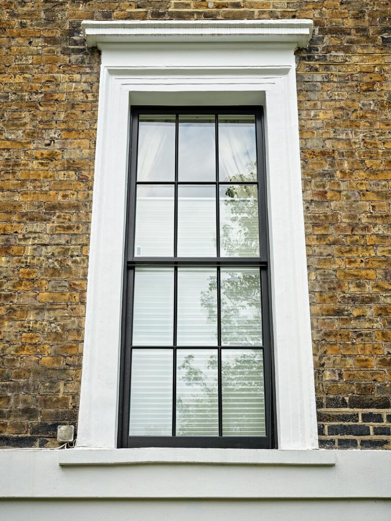 A sash window in London
