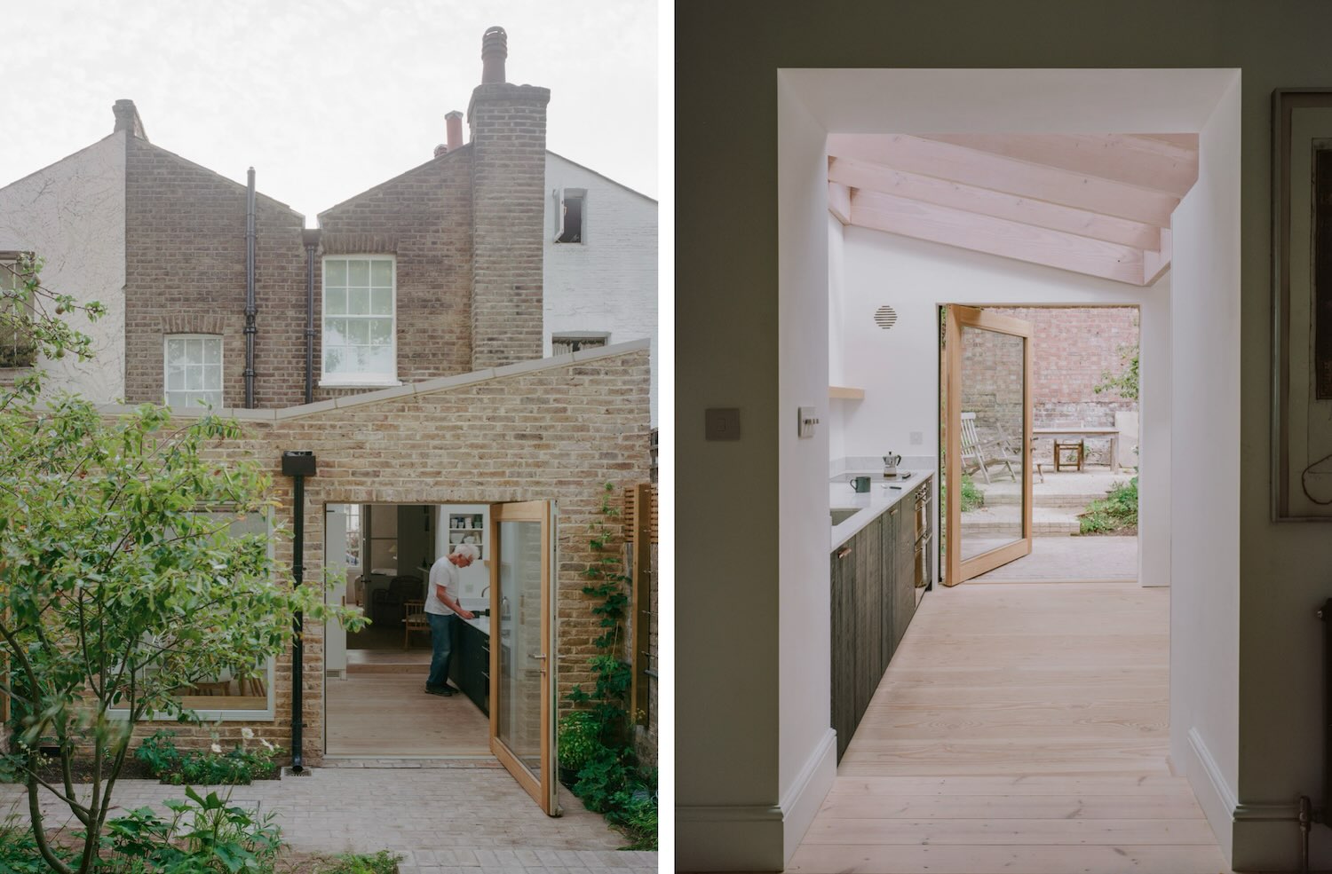 Oak Hardwood Timber Pivot door in London