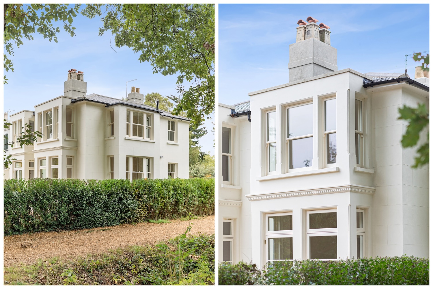A London House with new timber windows and doors with vacuum insulated glass