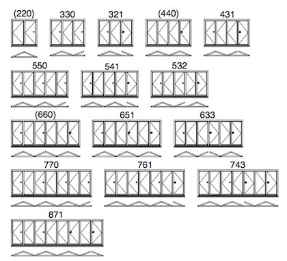 Bi-folding door layout