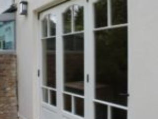 detail of a bi-folding door