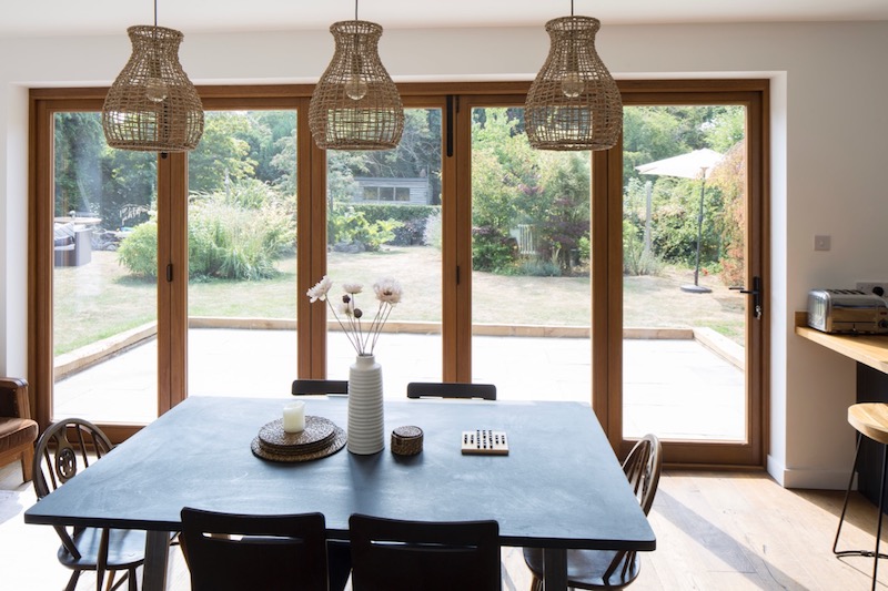 Bi-folding door with three leafs in Maida Vale London W9