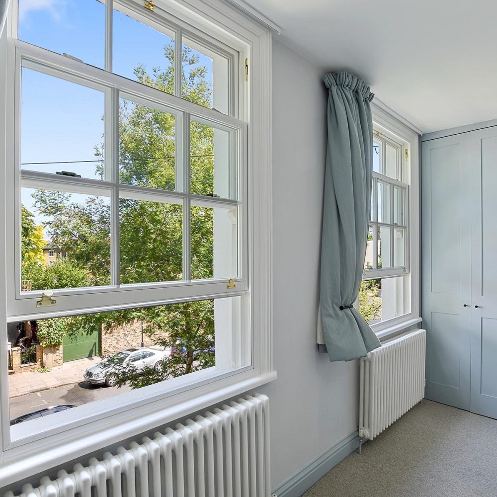 Two timber sash windows in Hackney