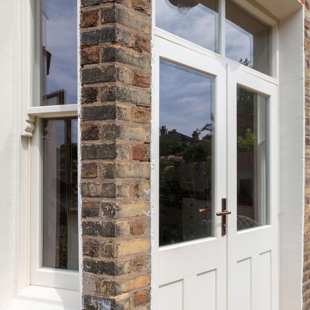 Timber French doors in East London