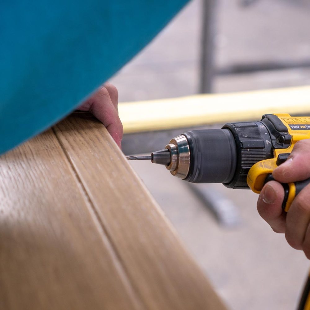 A picture of a drill in the factory