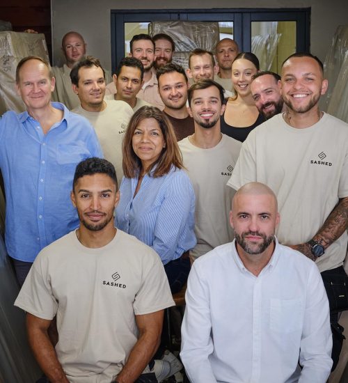 Sashed team inside a storeroom
