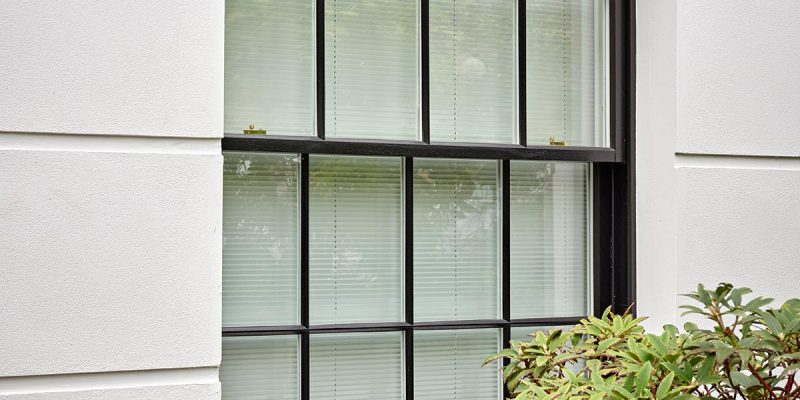 Vacuum glazed sash window in a listed building