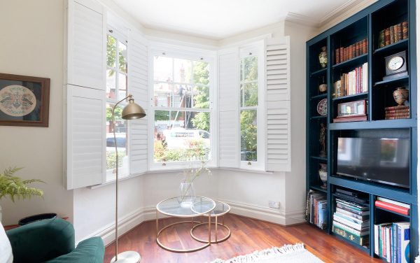 A timber sash window in Ealing