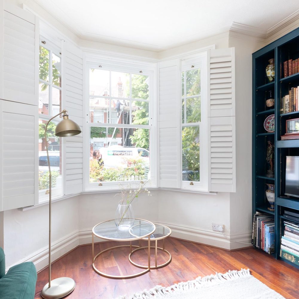 A timber sash window in Ealing