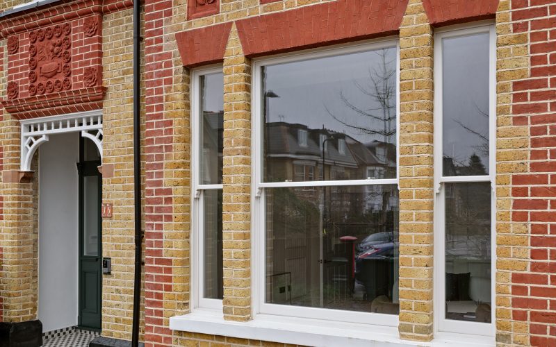 Slim sash windows made from Accoya