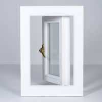 A flush casement window