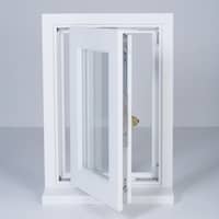 A flush casement window