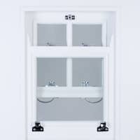 White sash window