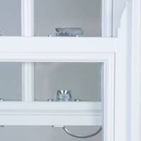 White sash window