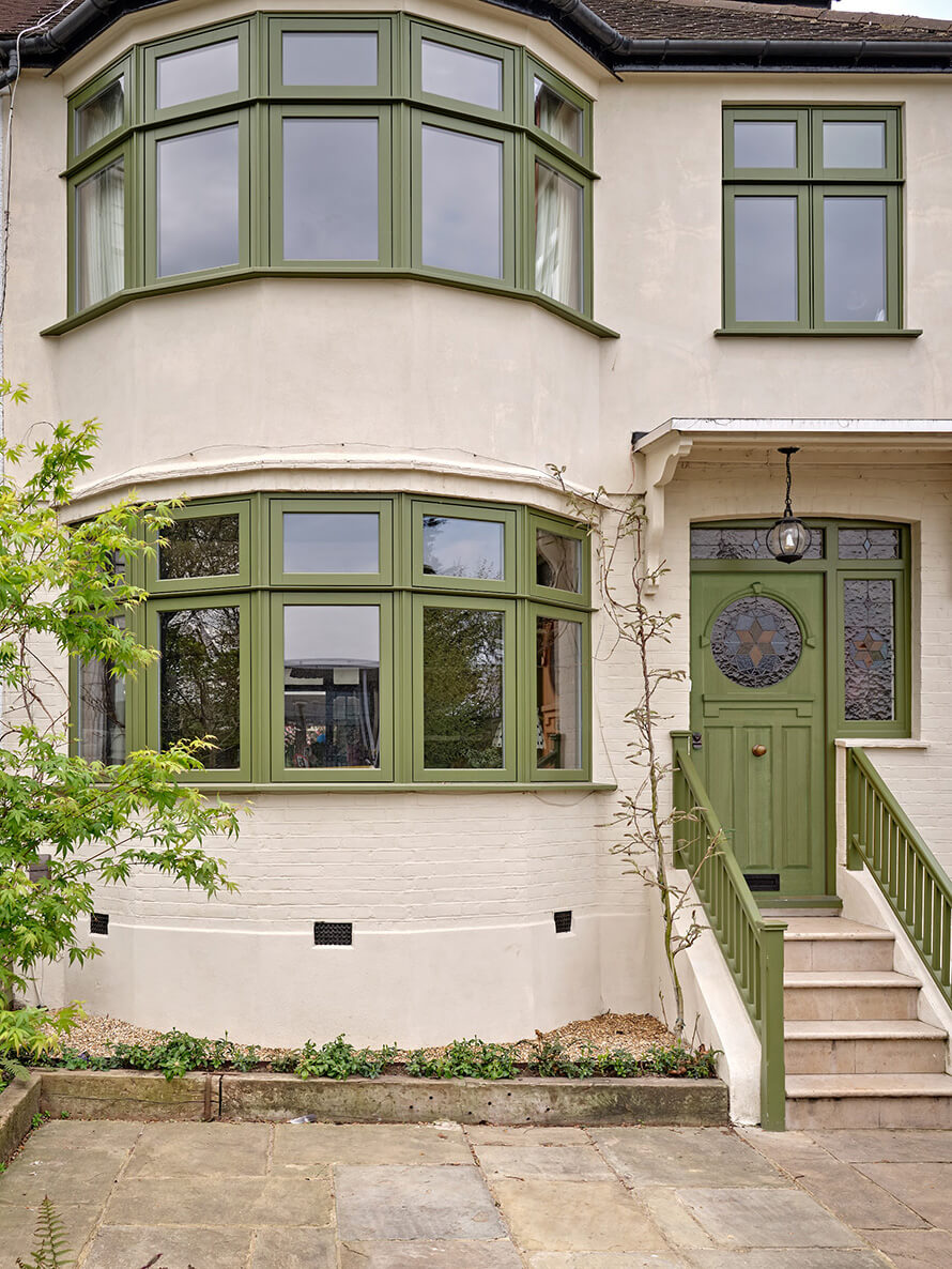 Modern flush casement windows in a period house