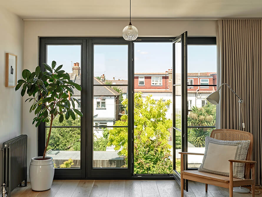 Hardwood double French doors in Kew London