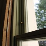 details of a wooden sash window