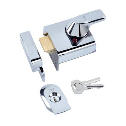 Polished chrome Yale lock